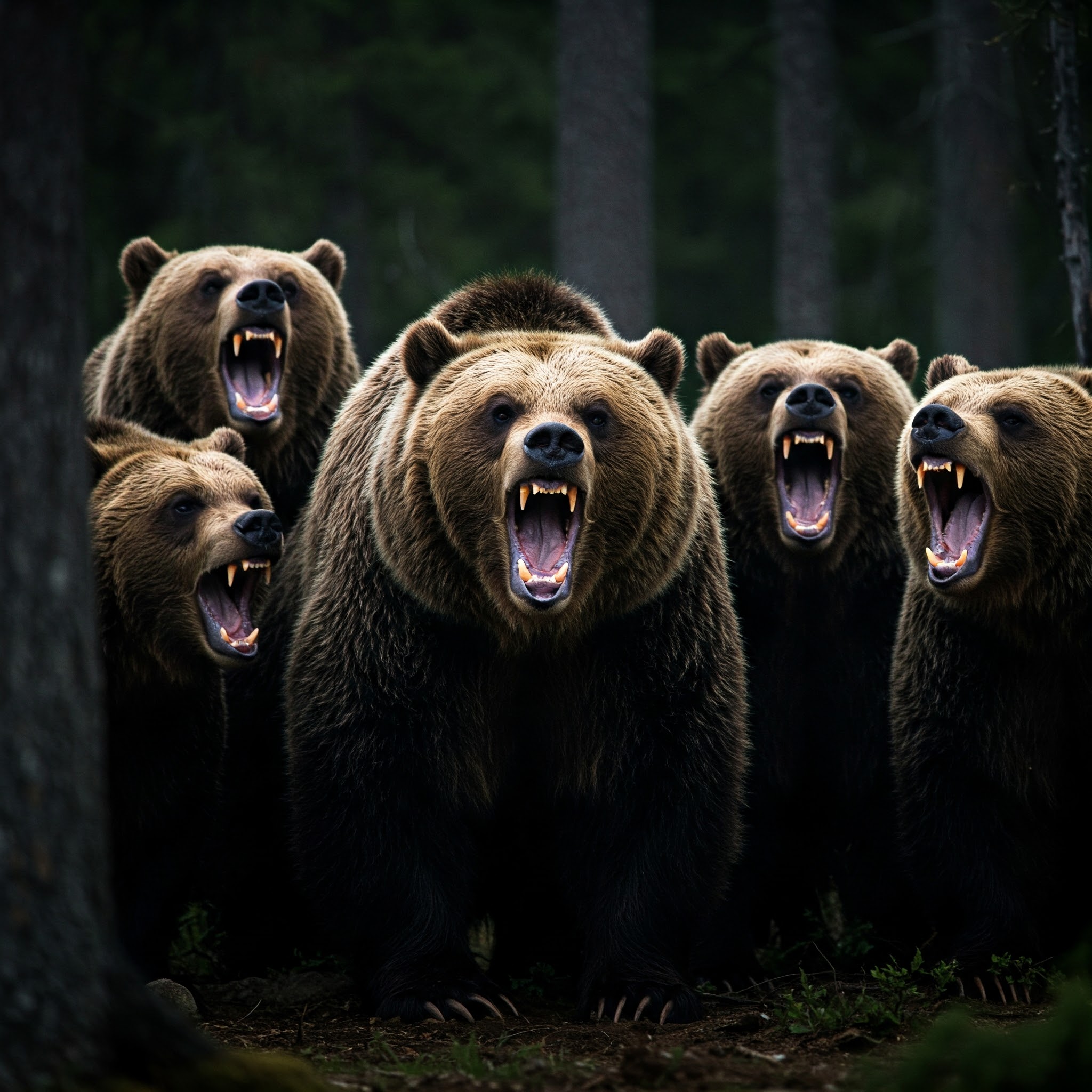 A group of angry bears